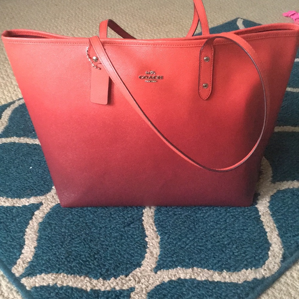 Gorgeous Red Ombre Coach Tote Bag Used Twice